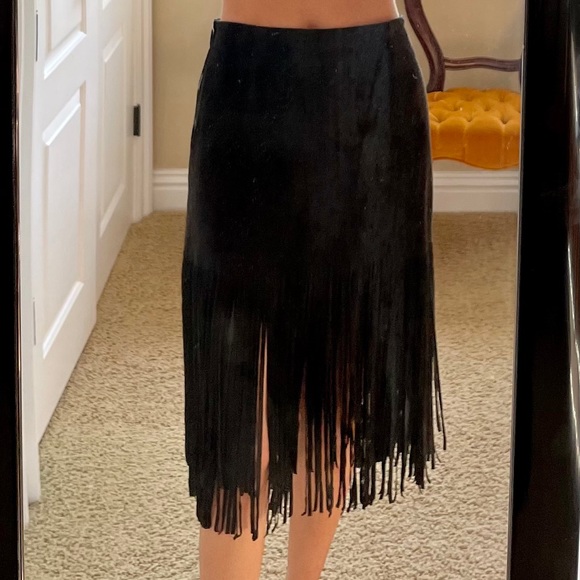 J.O.A fringe leather skirt - Picture 3 of 4